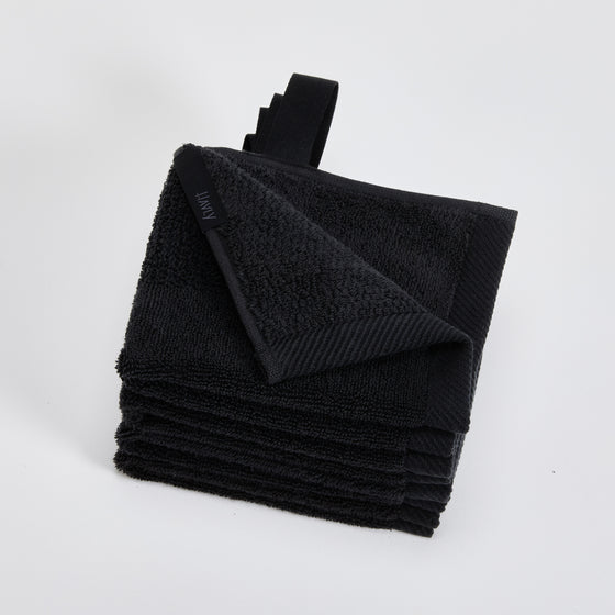 Seriously Black Washcloth Set